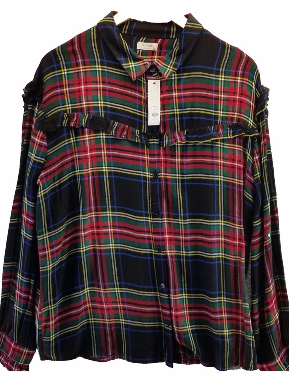 Francesca (Harper ) Shirt — Red, Green, Blue, Yellow Medium